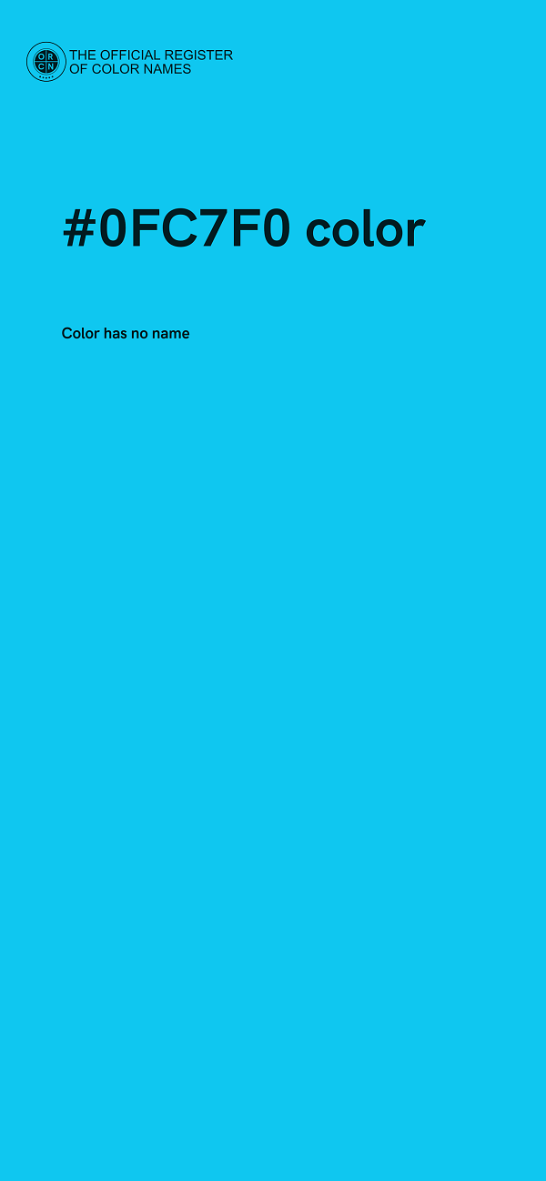 #0FC7F0 color image