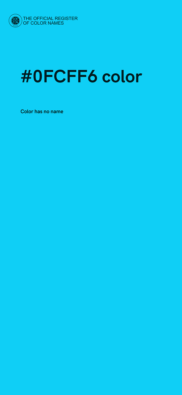 #0FCFF6 color image