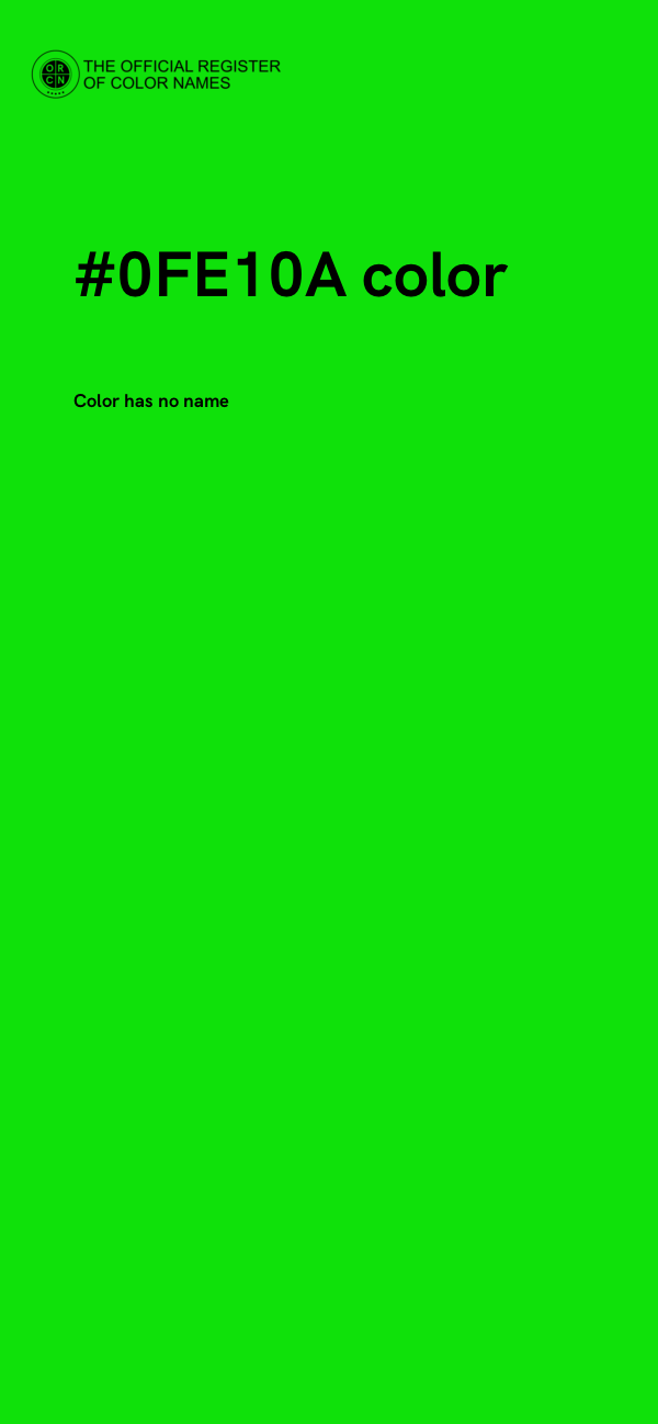 #0FE10A color image