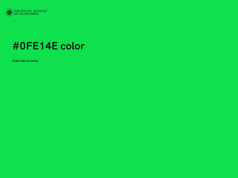 #0FE14E color image