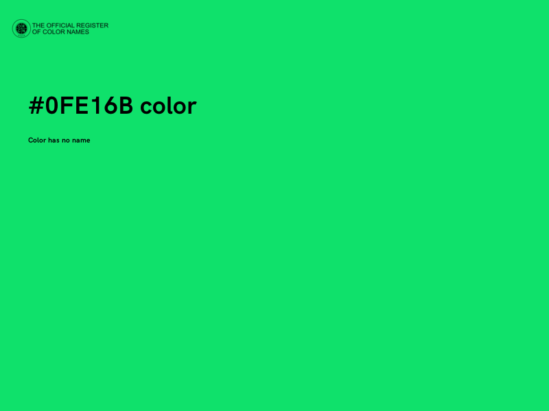 #0FE16B color image