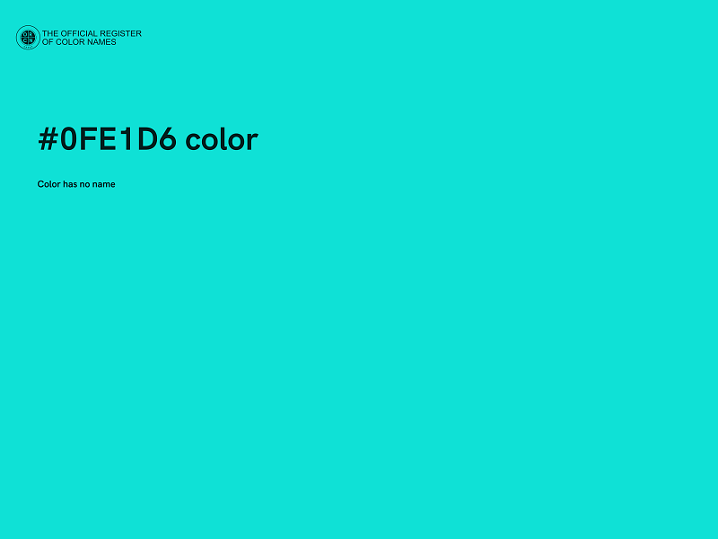 #0FE1D6 color image