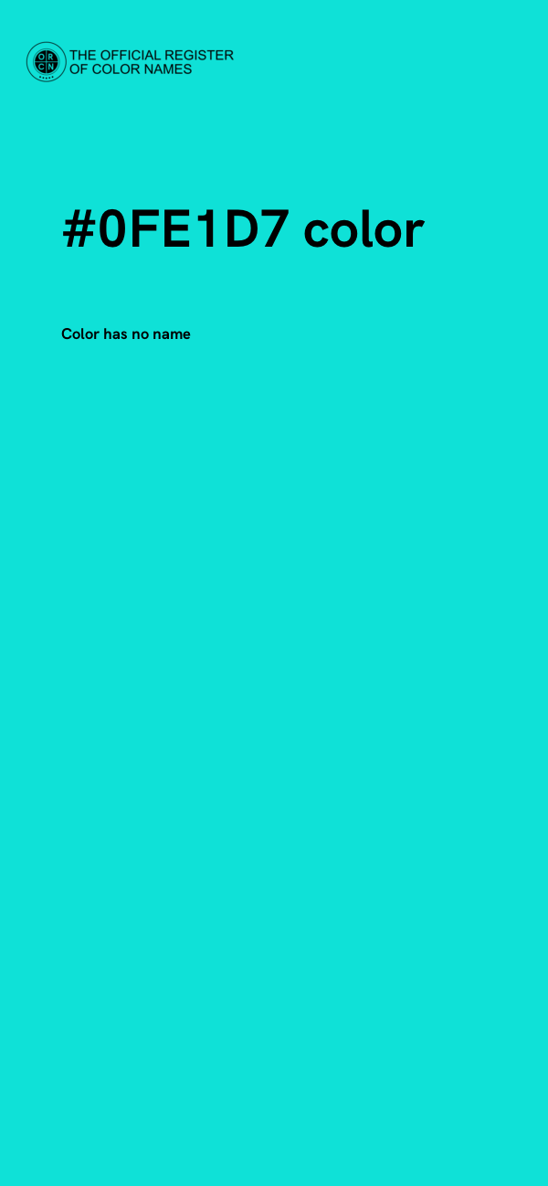 #0FE1D7 color image