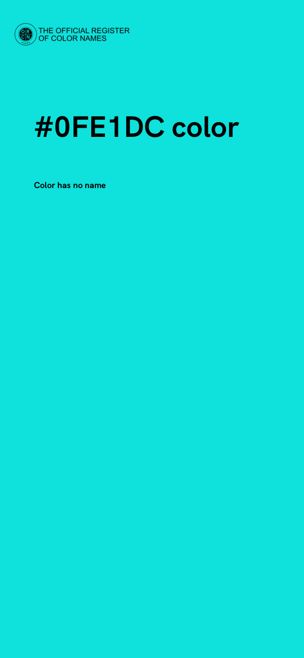 #0FE1DC color image