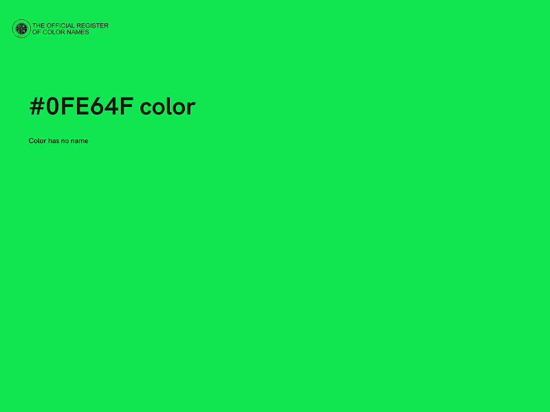 #0FE64F color image