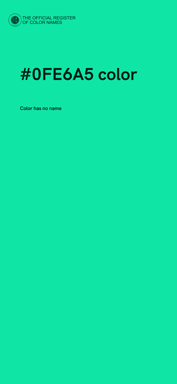 #0FE6A5 color image