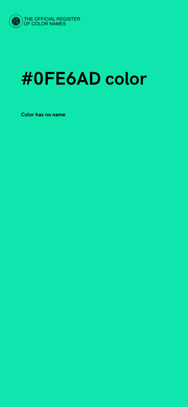 #0FE6AD color image