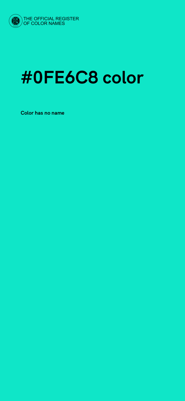 #0FE6C8 color image