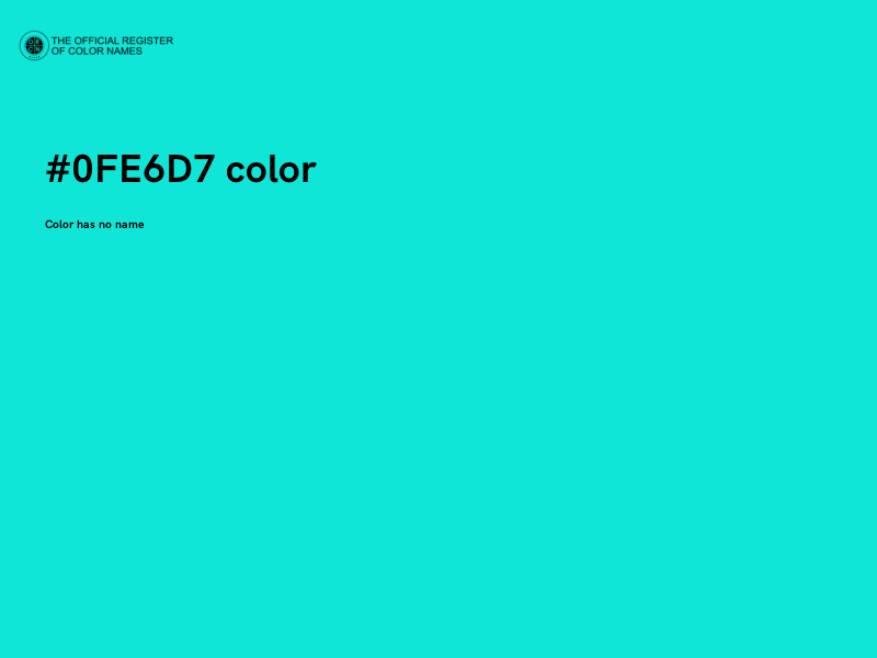 #0FE6D7 color image