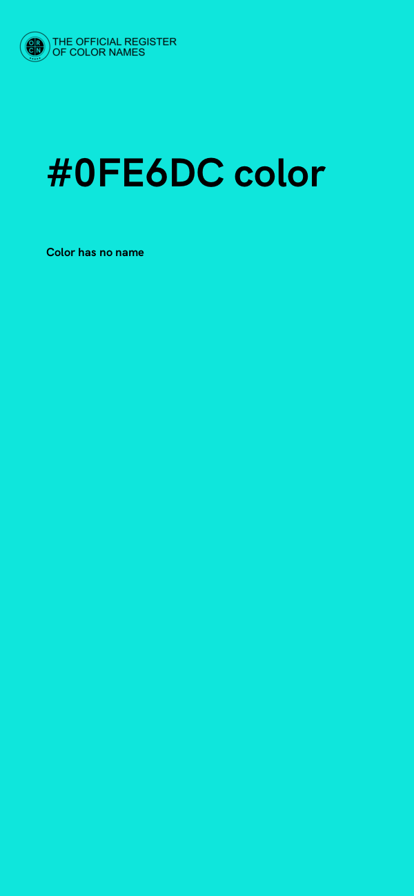 #0FE6DC color image