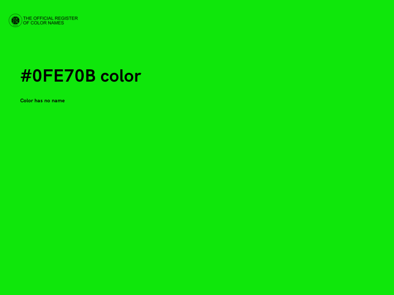 #0FE70B color image