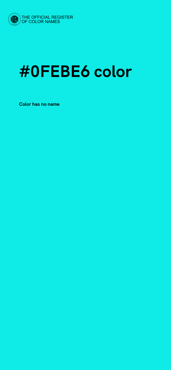 #0FEBE6 color image