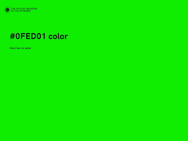 #0FED01 color image