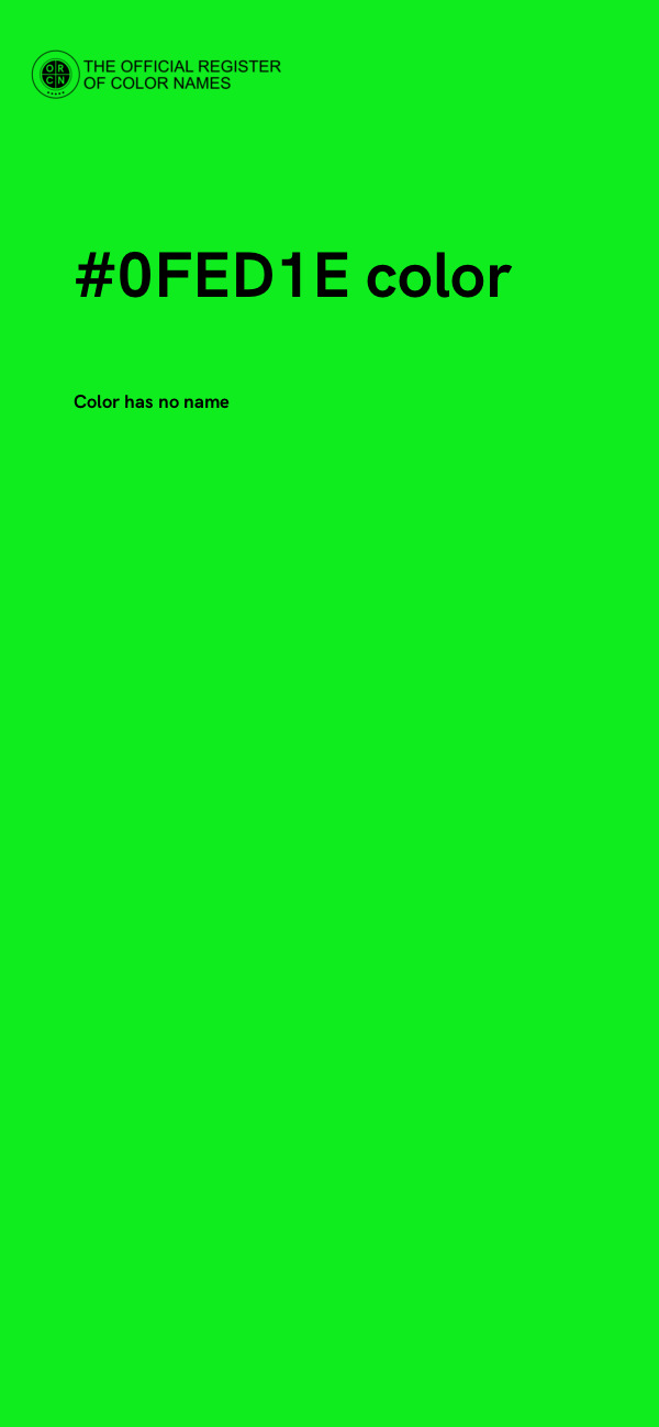 #0FED1E color image