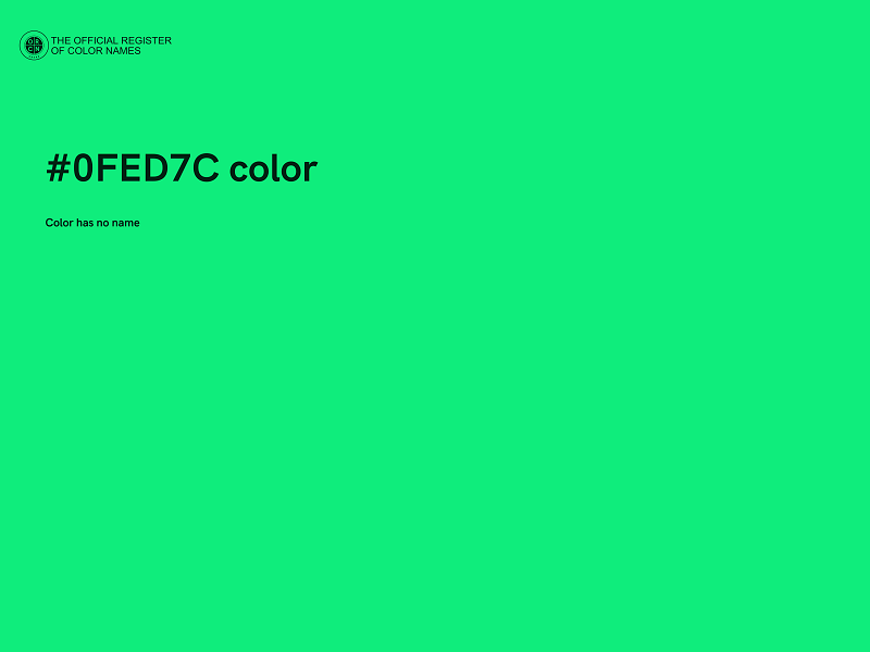 #0FED7C color image