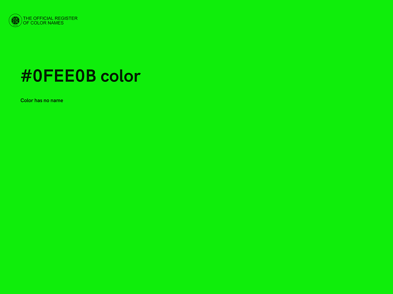 #0FEE0B color image