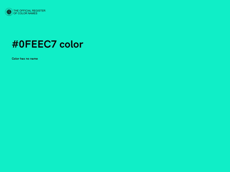 #0FEEC7 color image