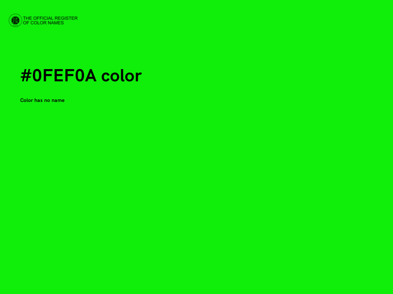 #0FEF0A color image