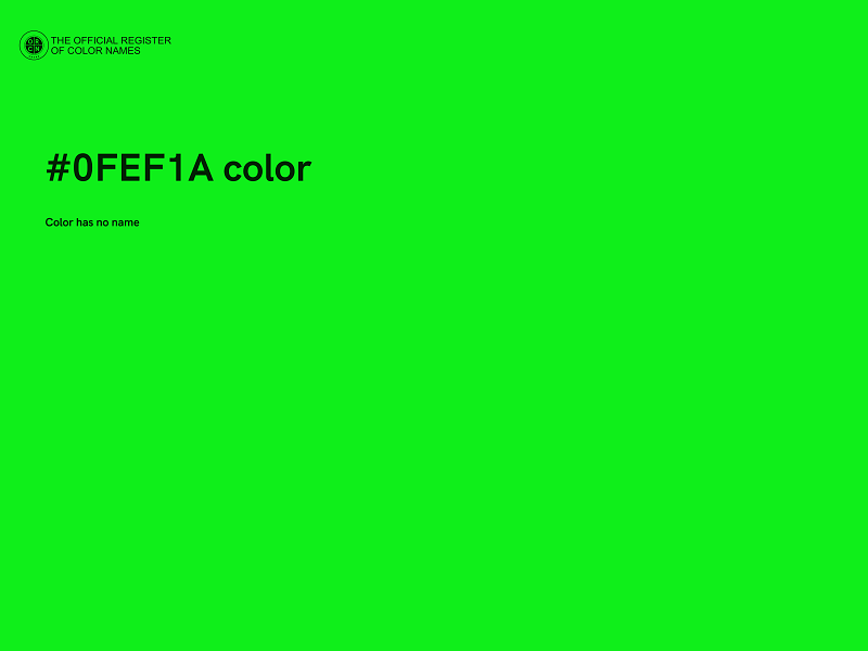 #0FEF1A color image