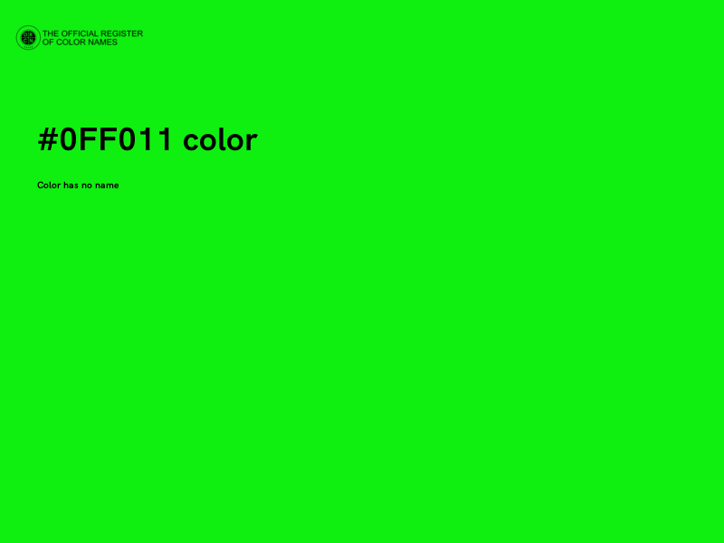 #0FF011 color image