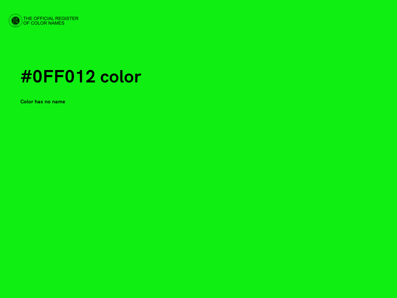 #0FF012 color image