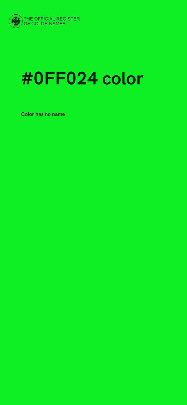 #0FF024 color image
