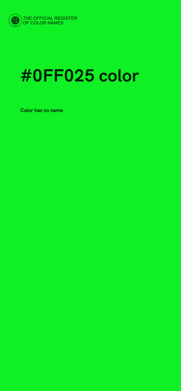 #0FF025 color image
