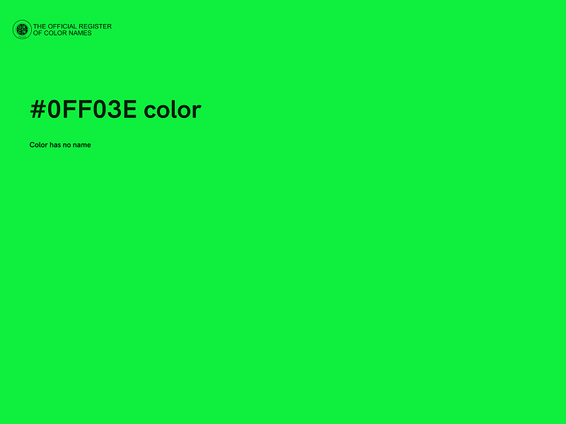 #0FF03E color image