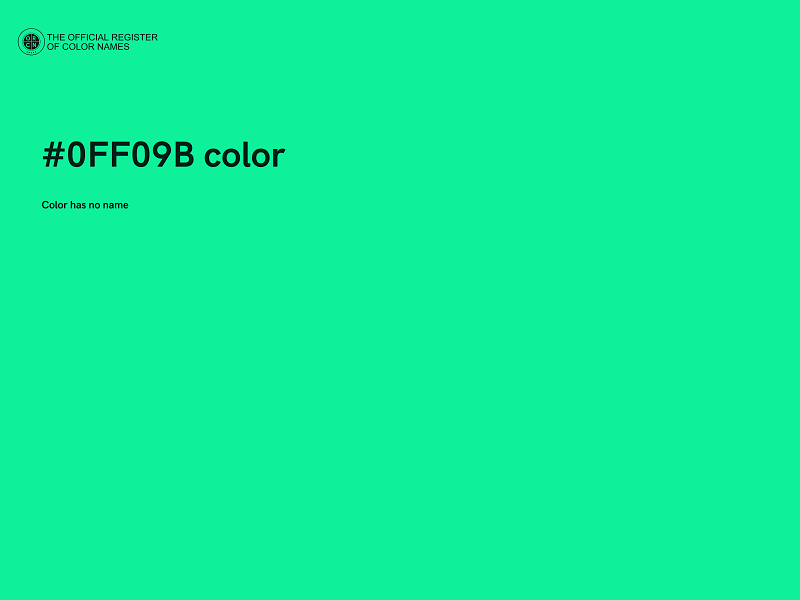 #0FF09B color image
