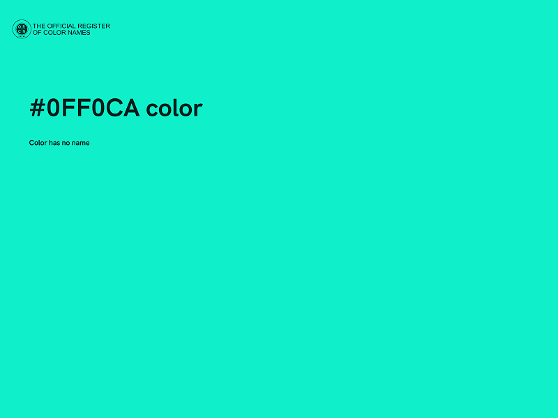 #0FF0CA color image