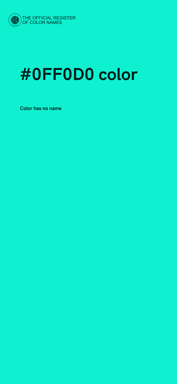 #0FF0D0 color image