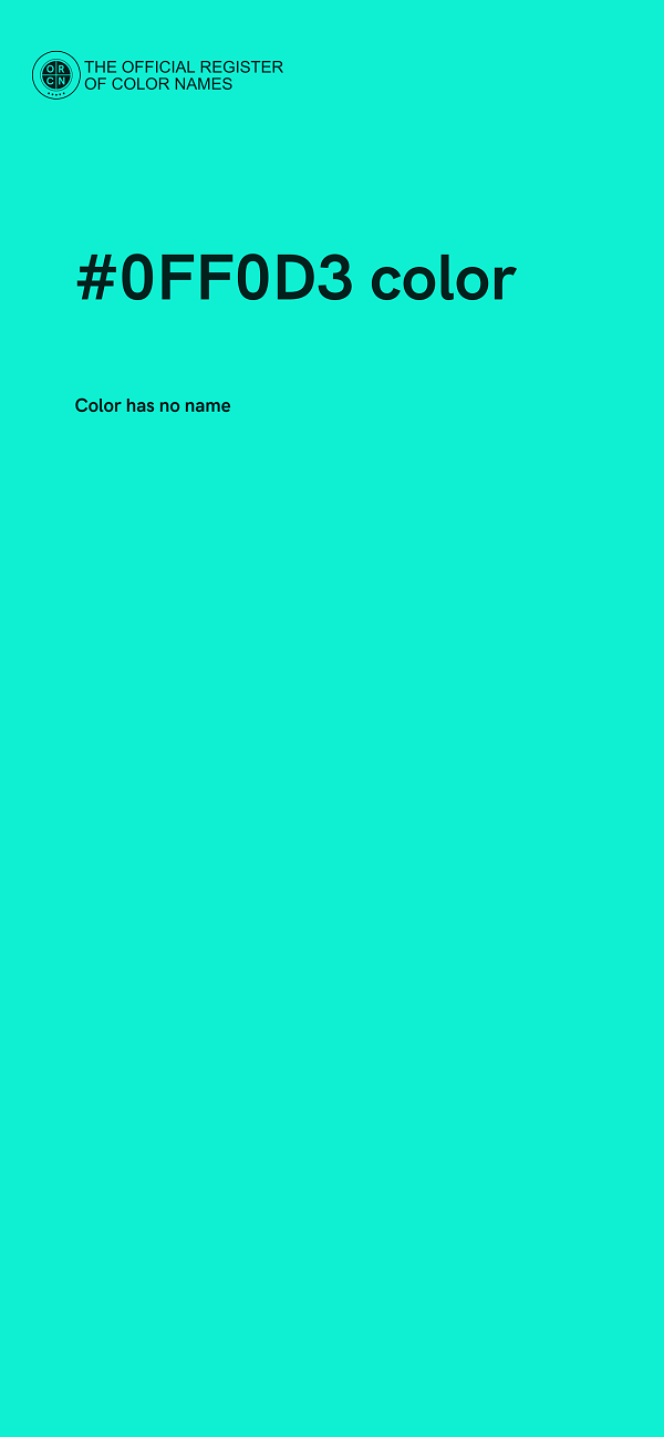 #0FF0D3 color image