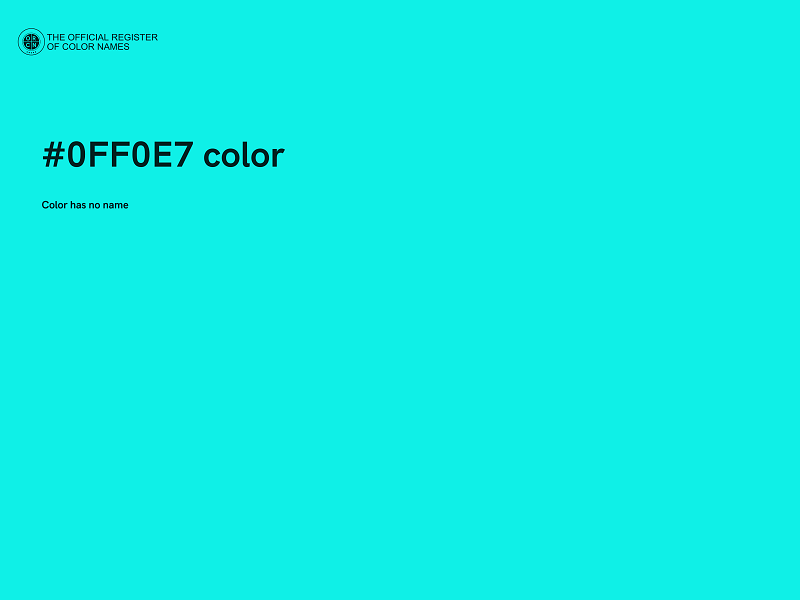 #0FF0E7 color image