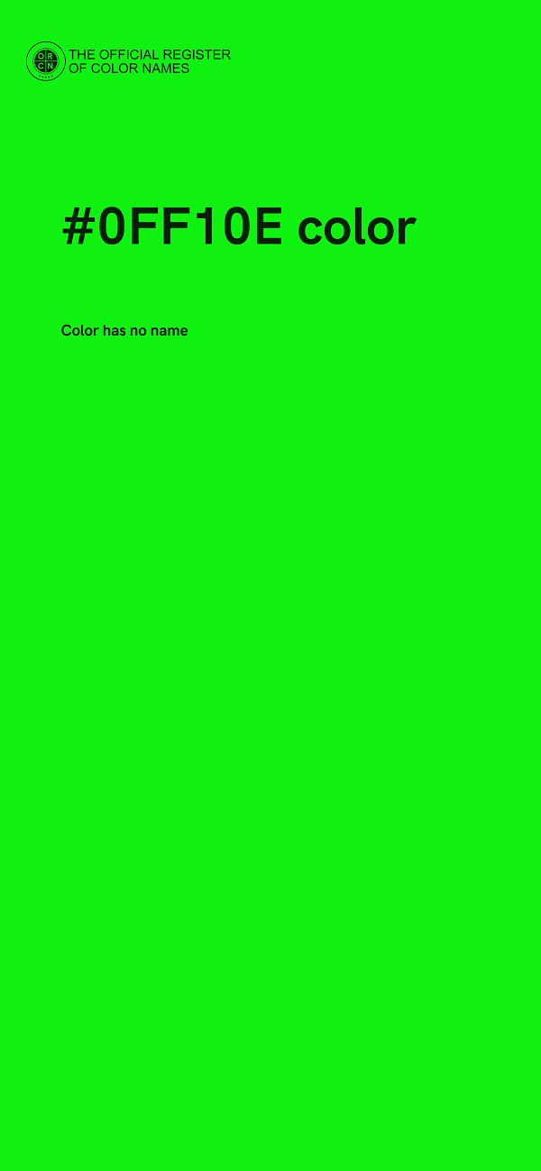 #0FF10E color image