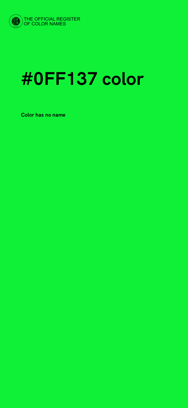#0FF137 color image