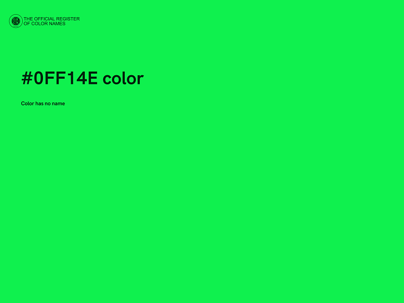 #0FF14E color image