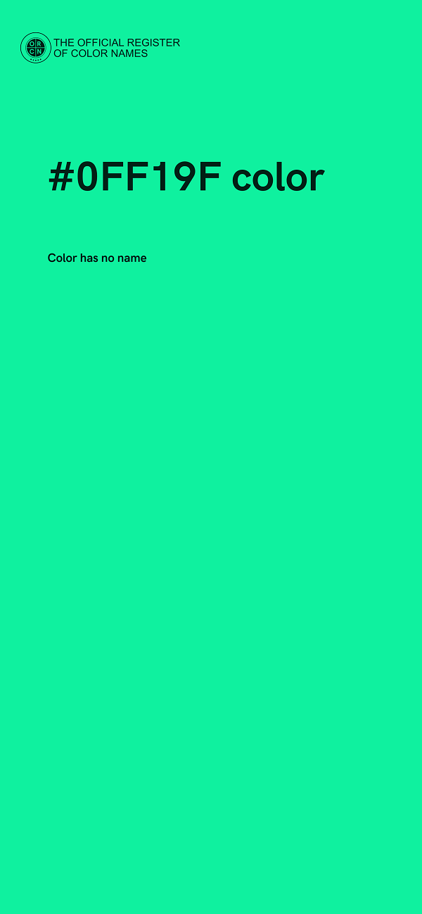 #0FF19F color image