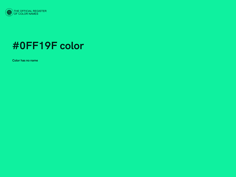 #0FF19F color image