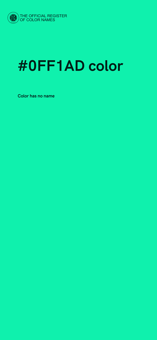 #0FF1AD color image