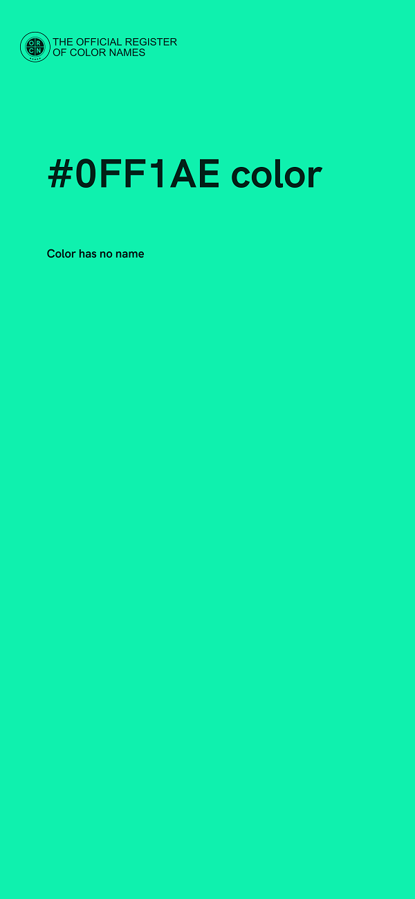 #0FF1AE color image