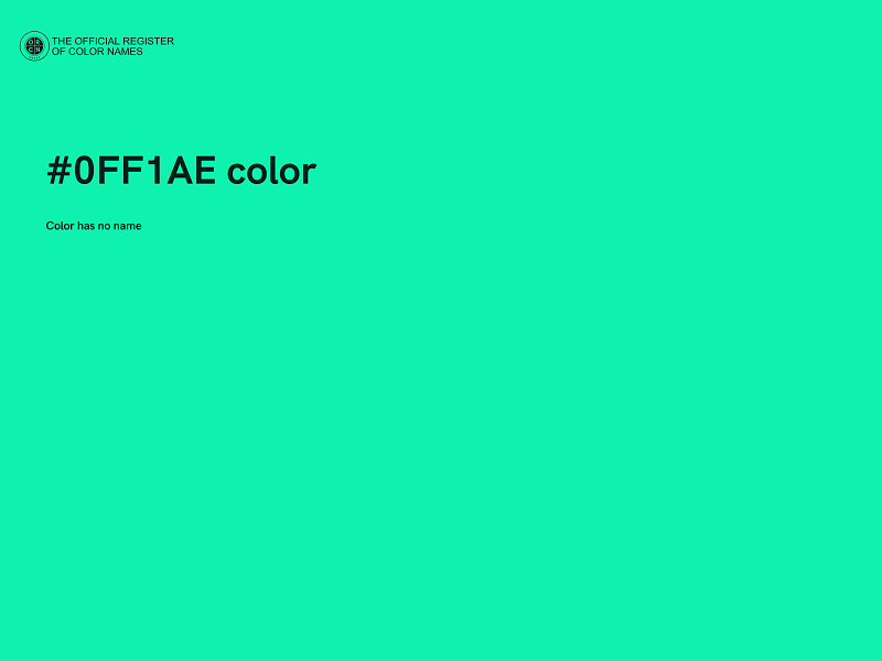#0FF1AE color image