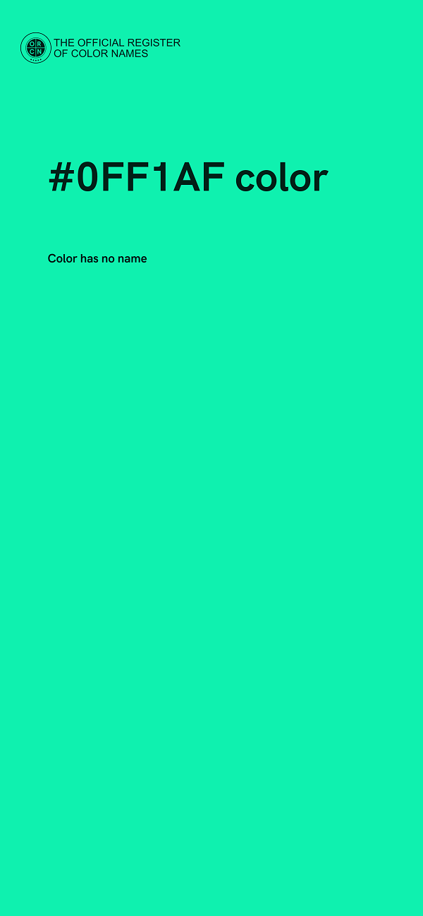 #0FF1AF color image