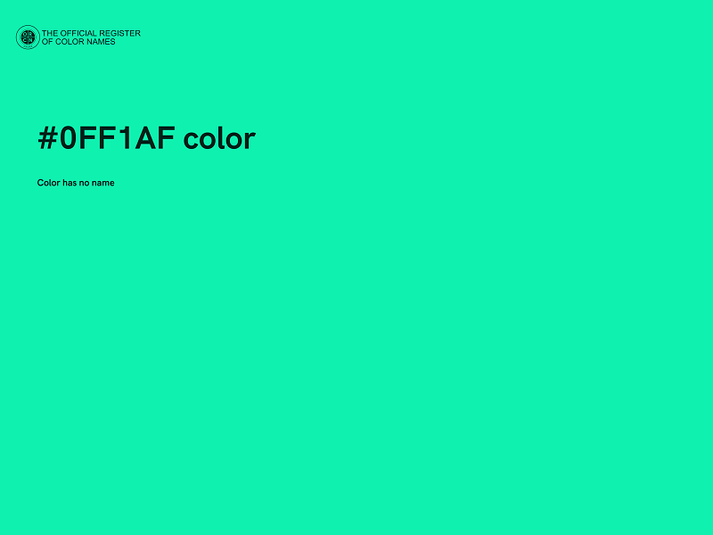 #0FF1AF color image