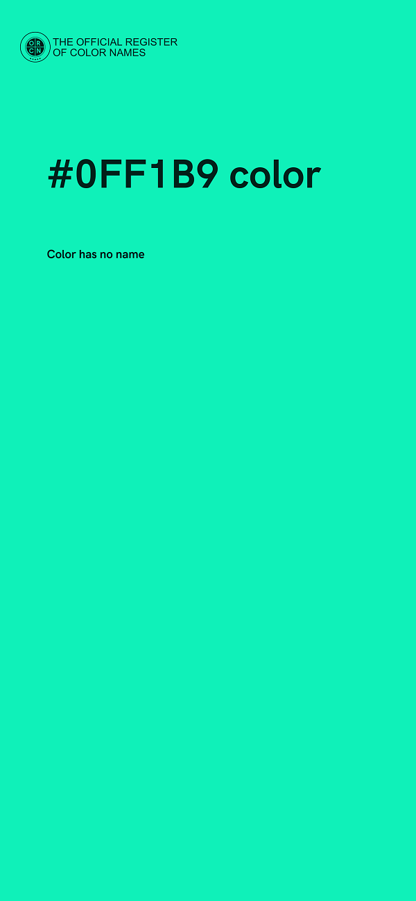 #0FF1B9 color image
