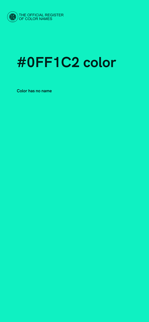 #0FF1C2 color image