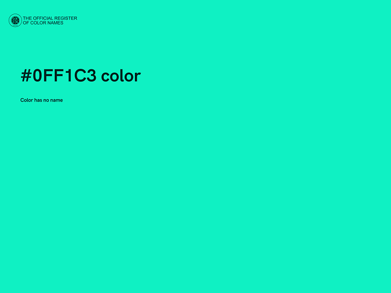 #0FF1C3 color image