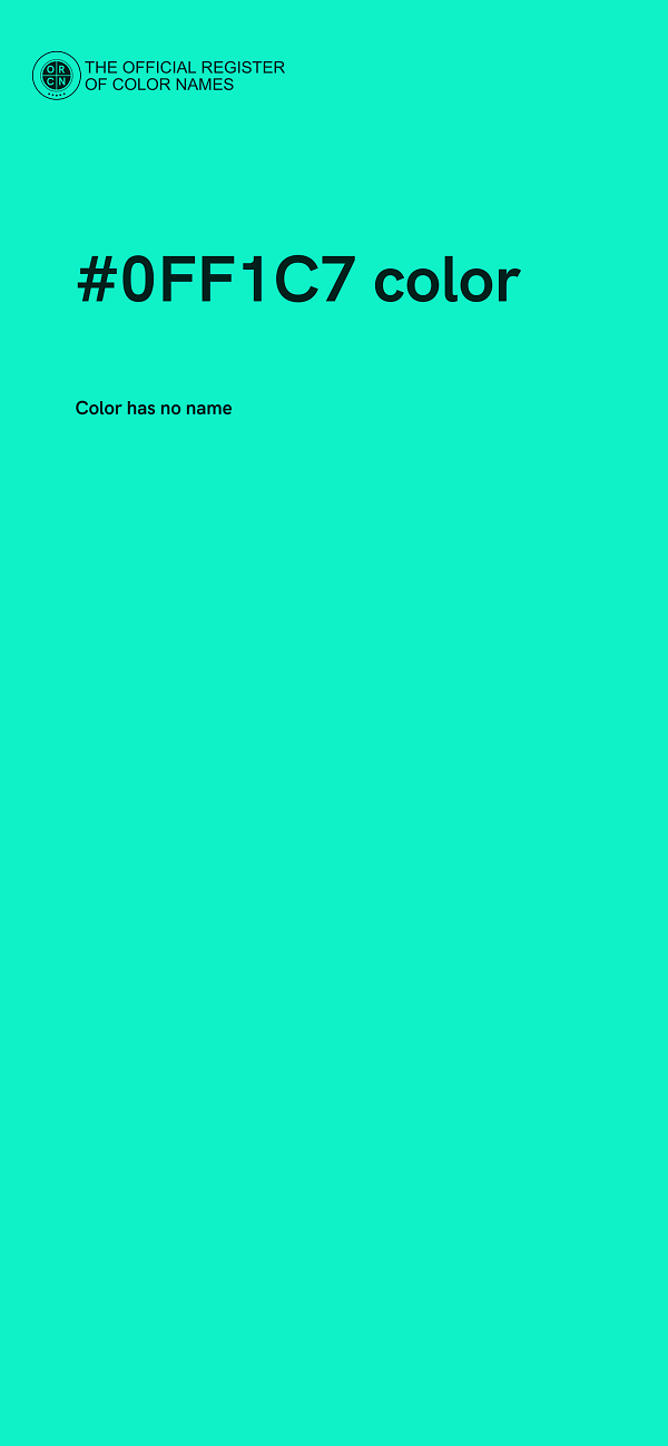 #0FF1C7 color image