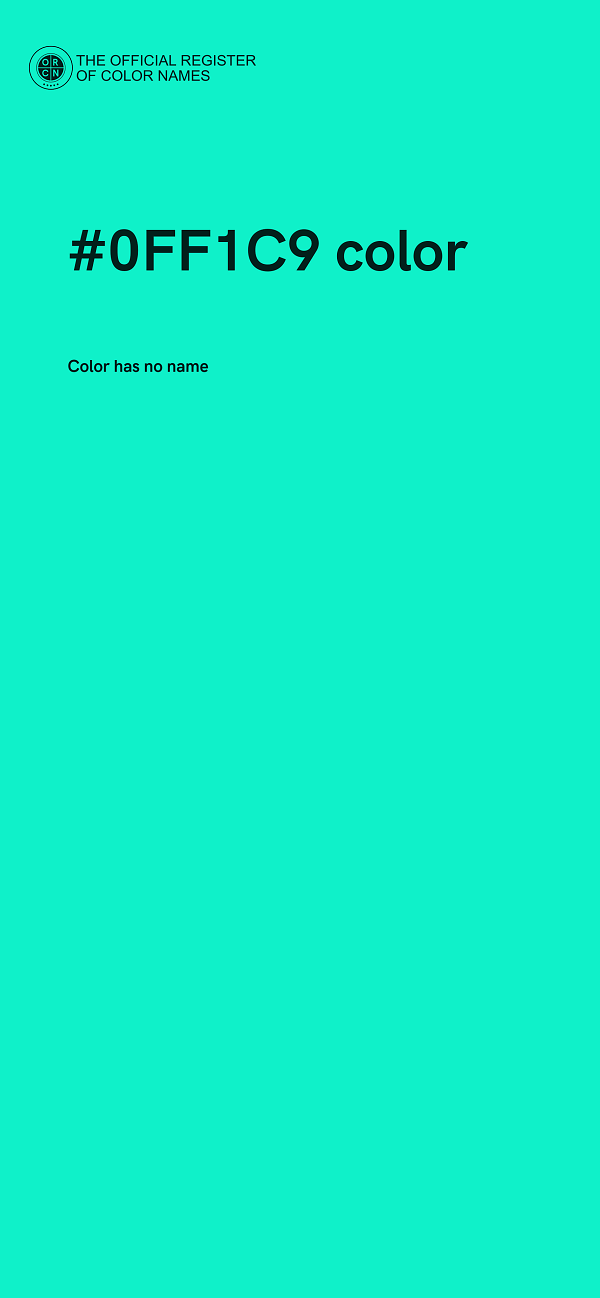 #0FF1C9 color image
