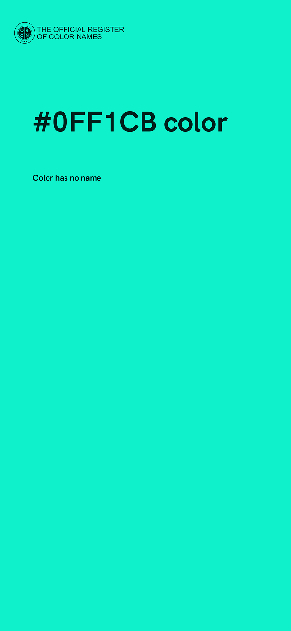 #0FF1CB color image