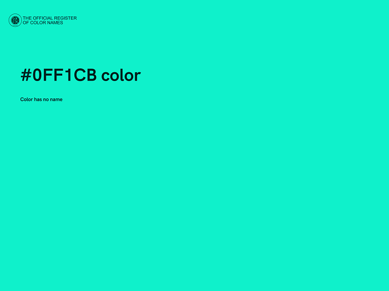#0FF1CB color image